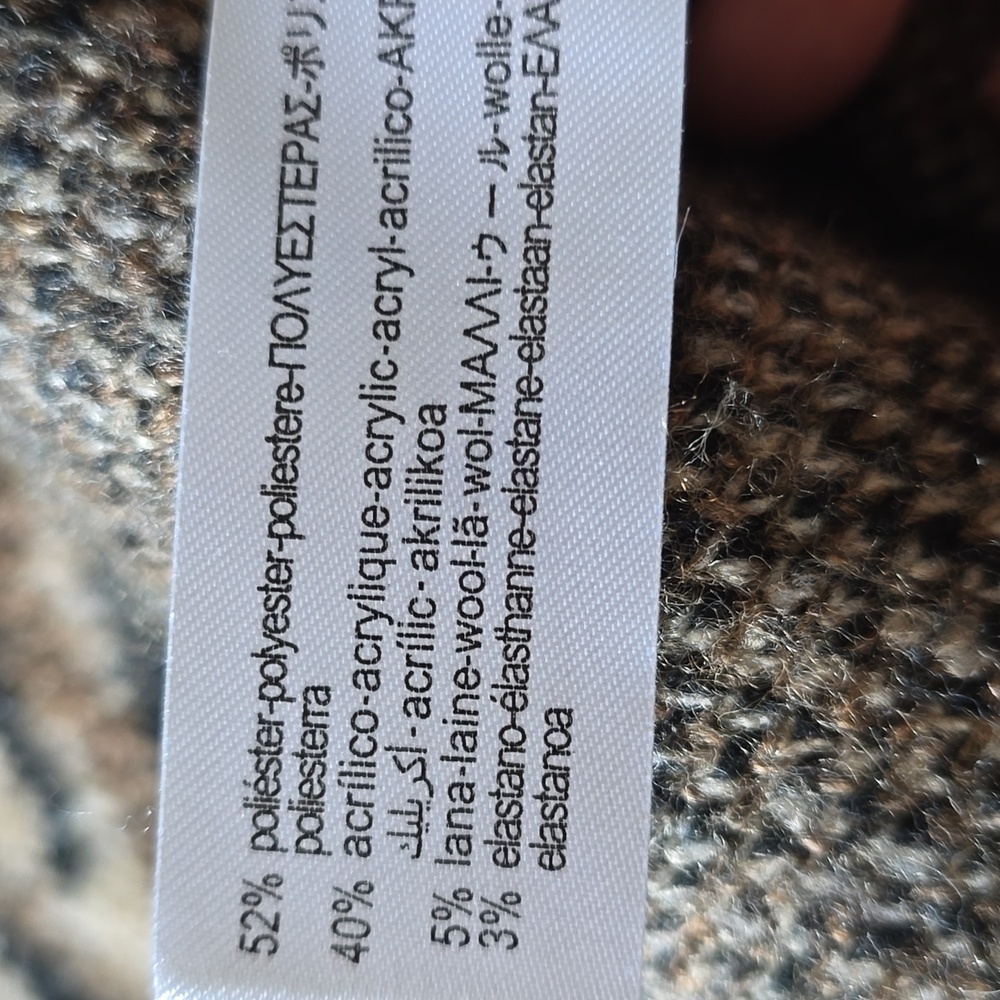 Zara Zebra Print Funnel Neck Knit Blend  Sweater - Picture 6 of 7